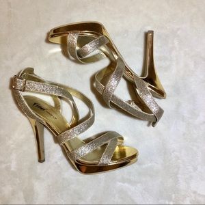 Sparkly Gold Stilettos